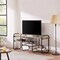 Wood Metal TV Stand with Open Shelves for TVs up to 60 Inches